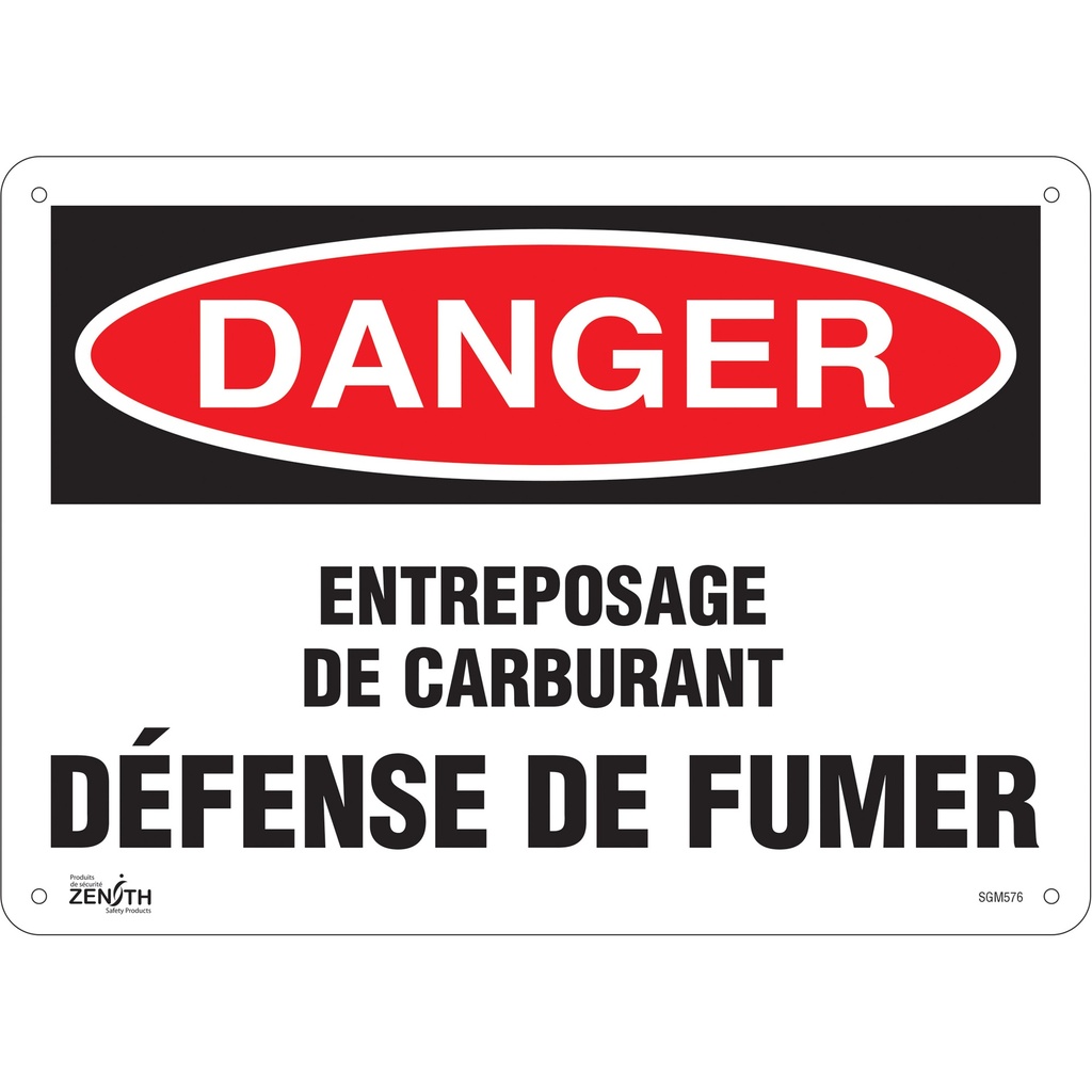 [ZEN-SGM576] Enseigne «Défense De Fumer» Aluminium 14" x 10"