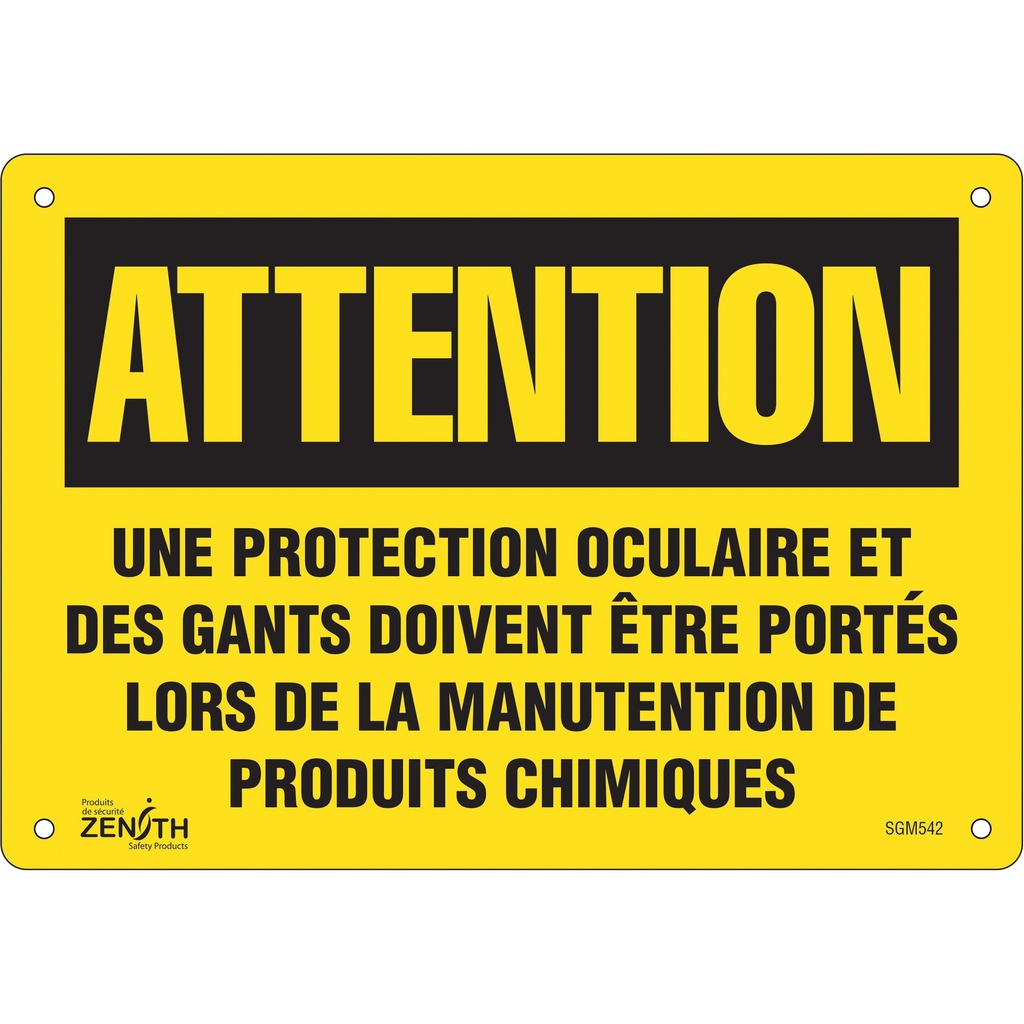 Enseigne «Protection Oculaire» Plastique 10" x 7"