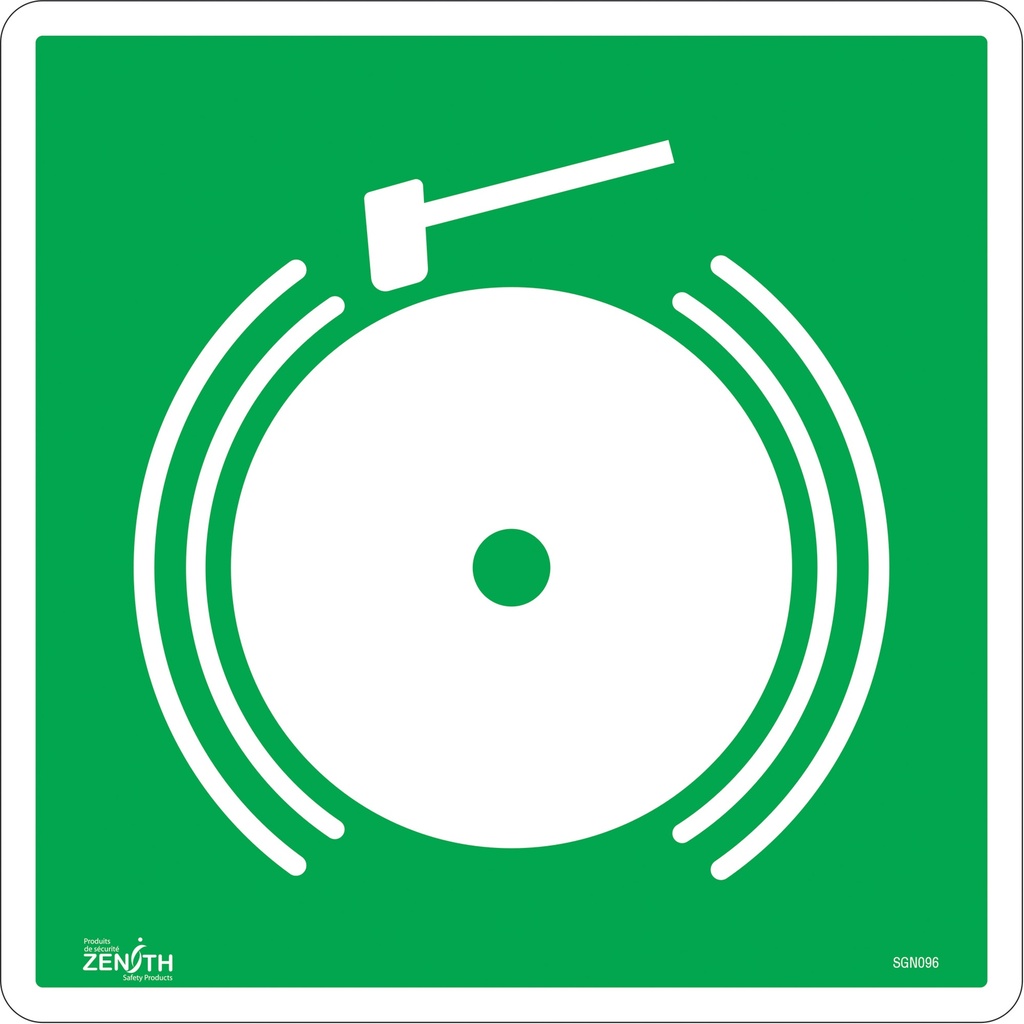 [ZEN-SGN096] Enseigne de sécurité conforme à la CSA - Emergency Alarm Vinyle 12" x 12"