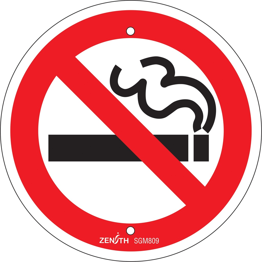 [ZEN-SGM809] Enseigne de sécurité conforme à la CSA - No Smoking Plastique 6" x 6"