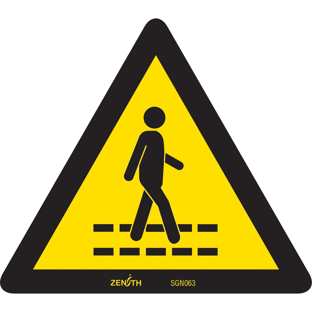 [ZEN-SGN063] Enseigne de sécurité conforme à la CSA - Pedestrian Safety Lane Vinyle 6" x 6"