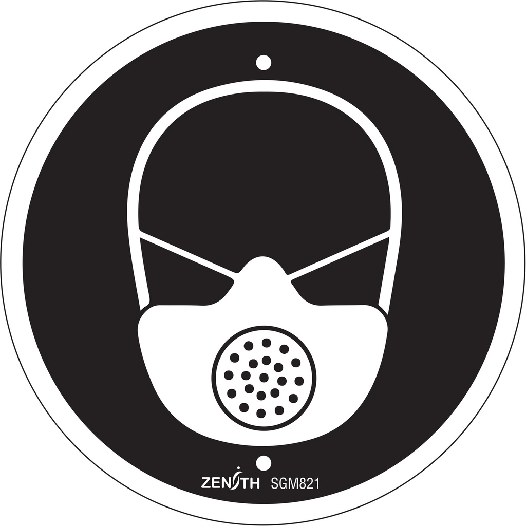 [ZEN-SGM821] Enseigne de sécurité conforme à la CSA - Respiratory Protection Required Plastique 6" x 6"