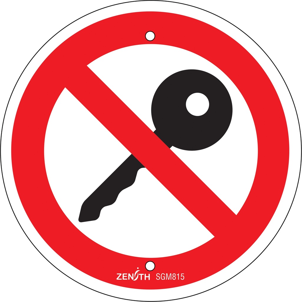 [ZEN-SGM815] Enseigne de sécurité conforme à la CSA - Turn Off Engine Plastique 6" x 6"