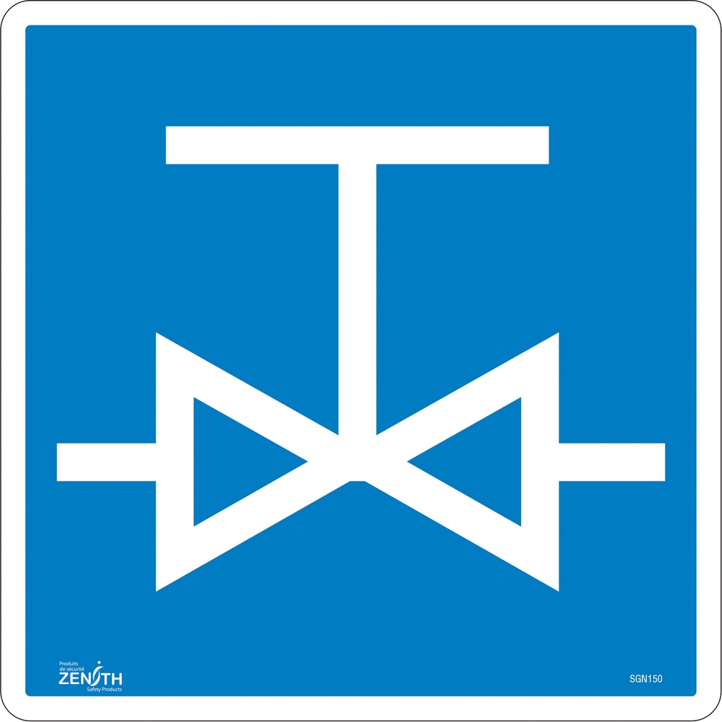[ZEN-SGN150] Enseigne de sécurité conforme à la CSA - Valve Vinyle 12" x 12"