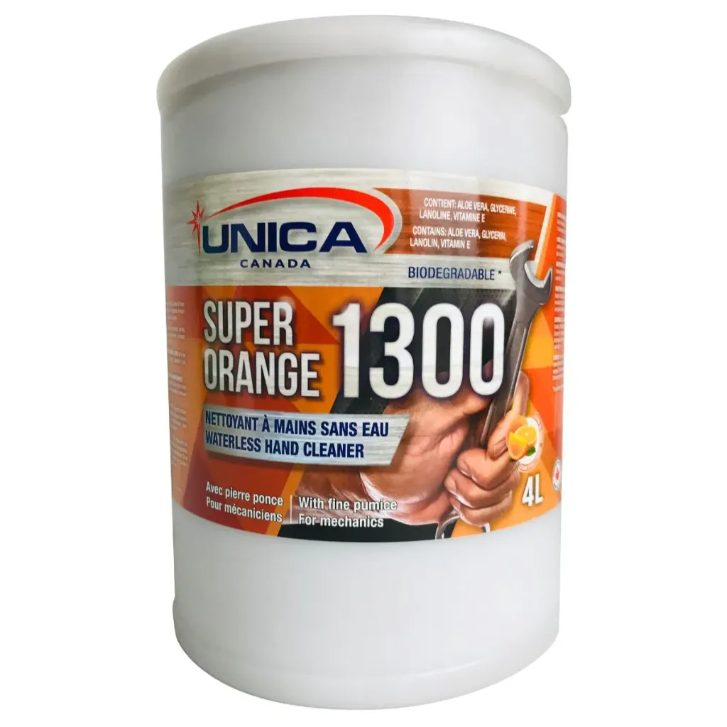 [UNI-S1304J] Super Orange 1300 Waterless Hand Cleaner with Pumice 4L Jug