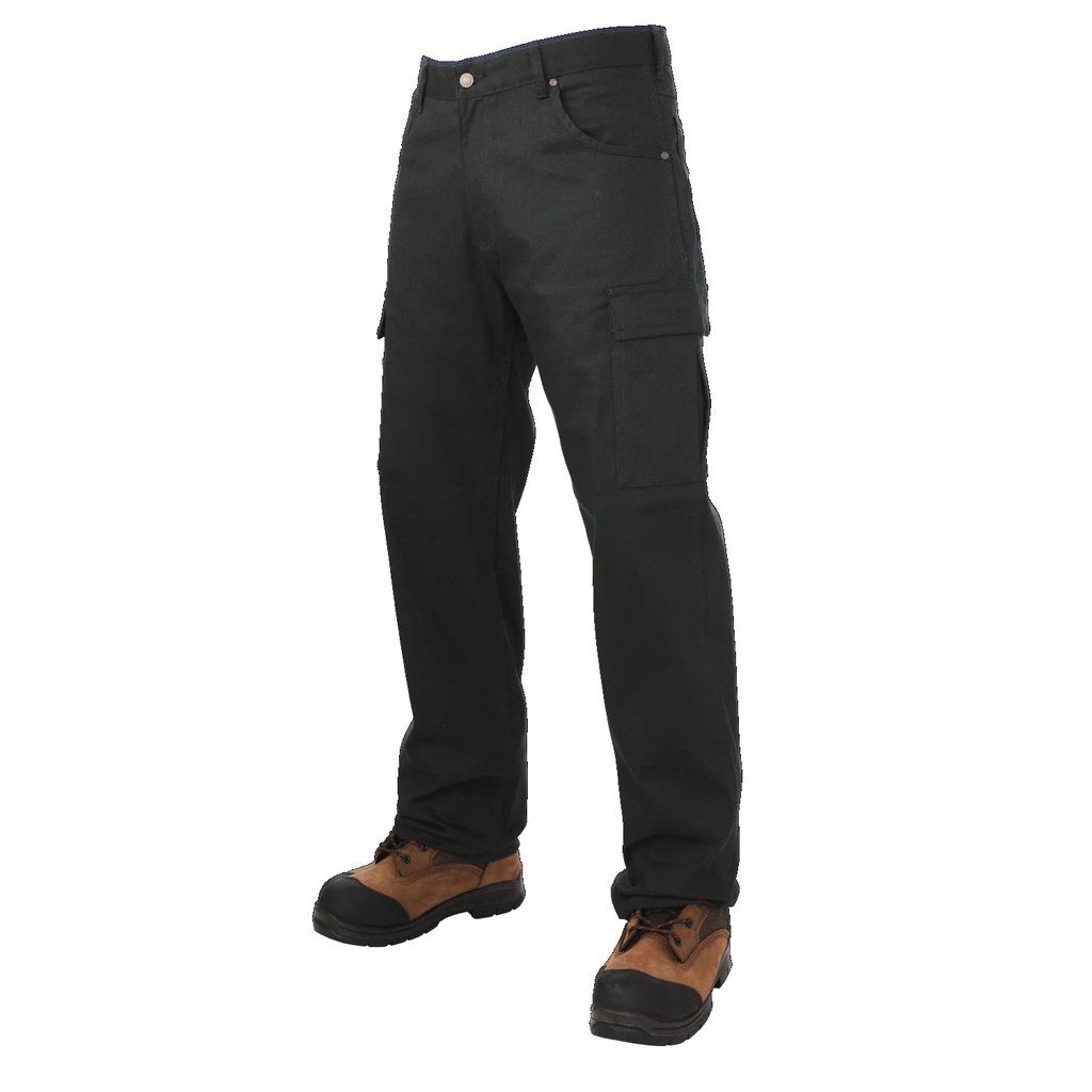 [TUD-601076-BLACK-30] 6010 Pantalon cargo en sergé extensible, coupe décontractée (Black, Non-fini, 30)