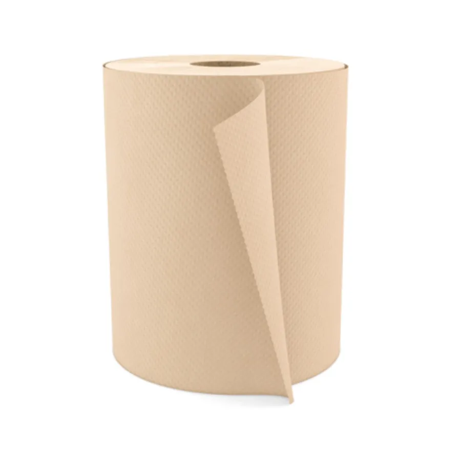 Papier à mains brun en rouleau de 800' 6/Cs