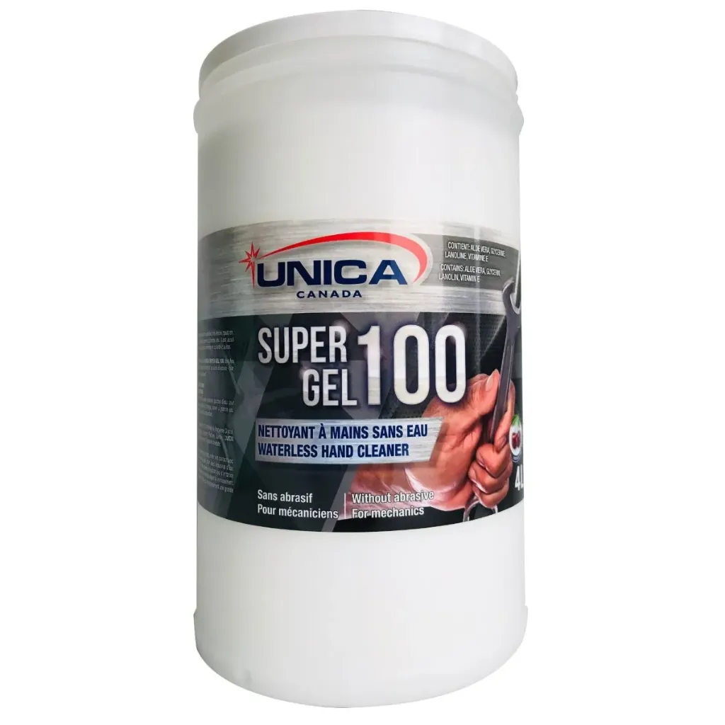 [UNI-S104] Super Gel 100 Savon à mains sans eau en pâte sans abrasif jarre 4L