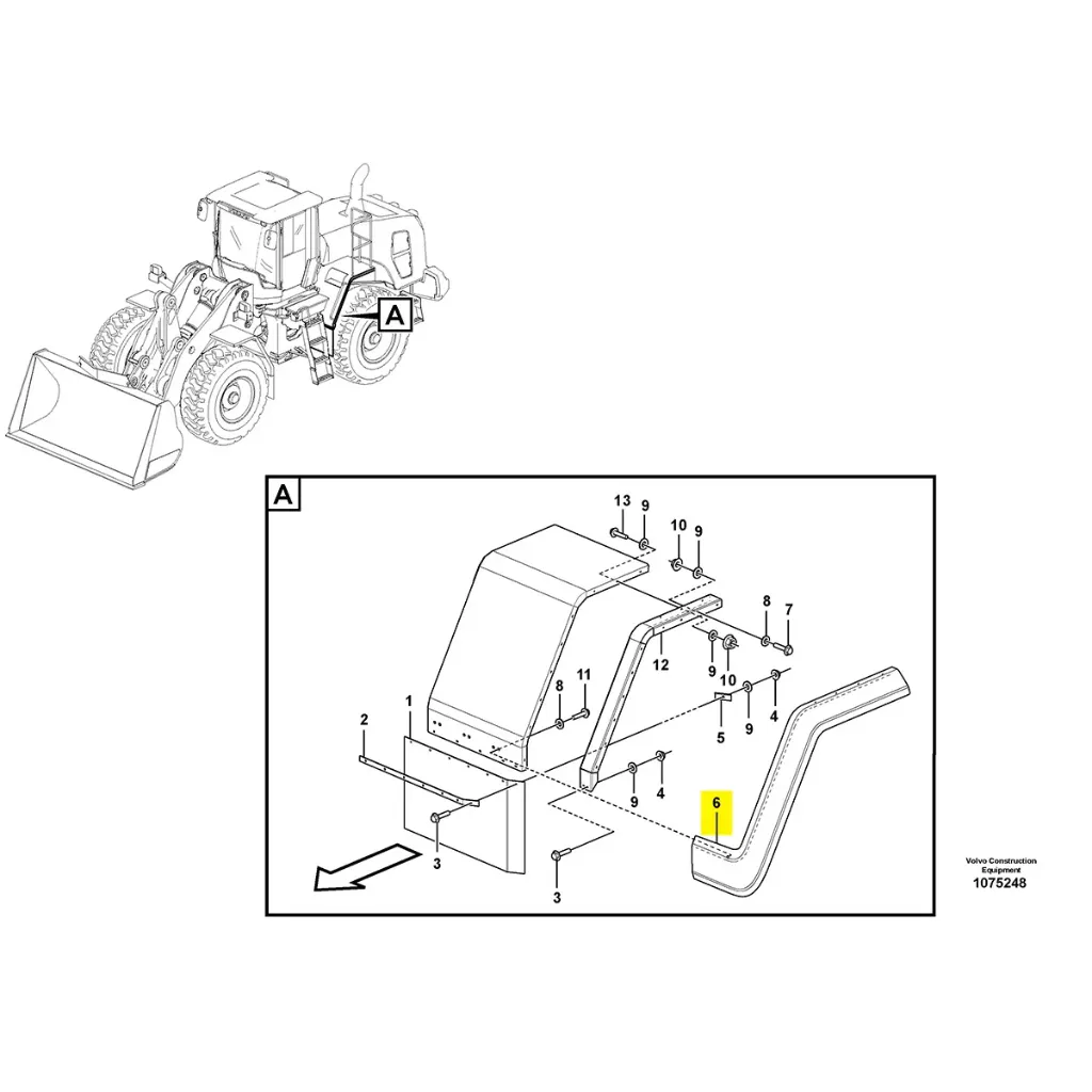 Élargisseur d'aile arrière gauche