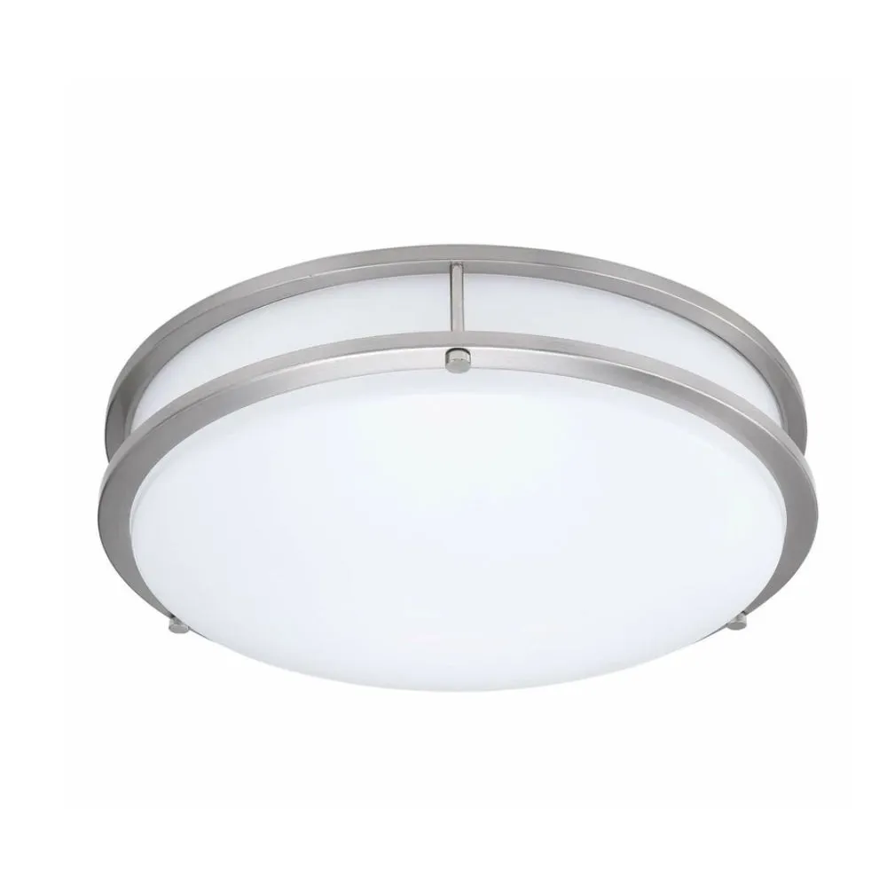 [VO-RF18W38-120-D-5WAY-SL] Plafonnier en surface rond 18" DEL 5 puissances ajustables 22W-38W 5 CCT sélectionnables argent