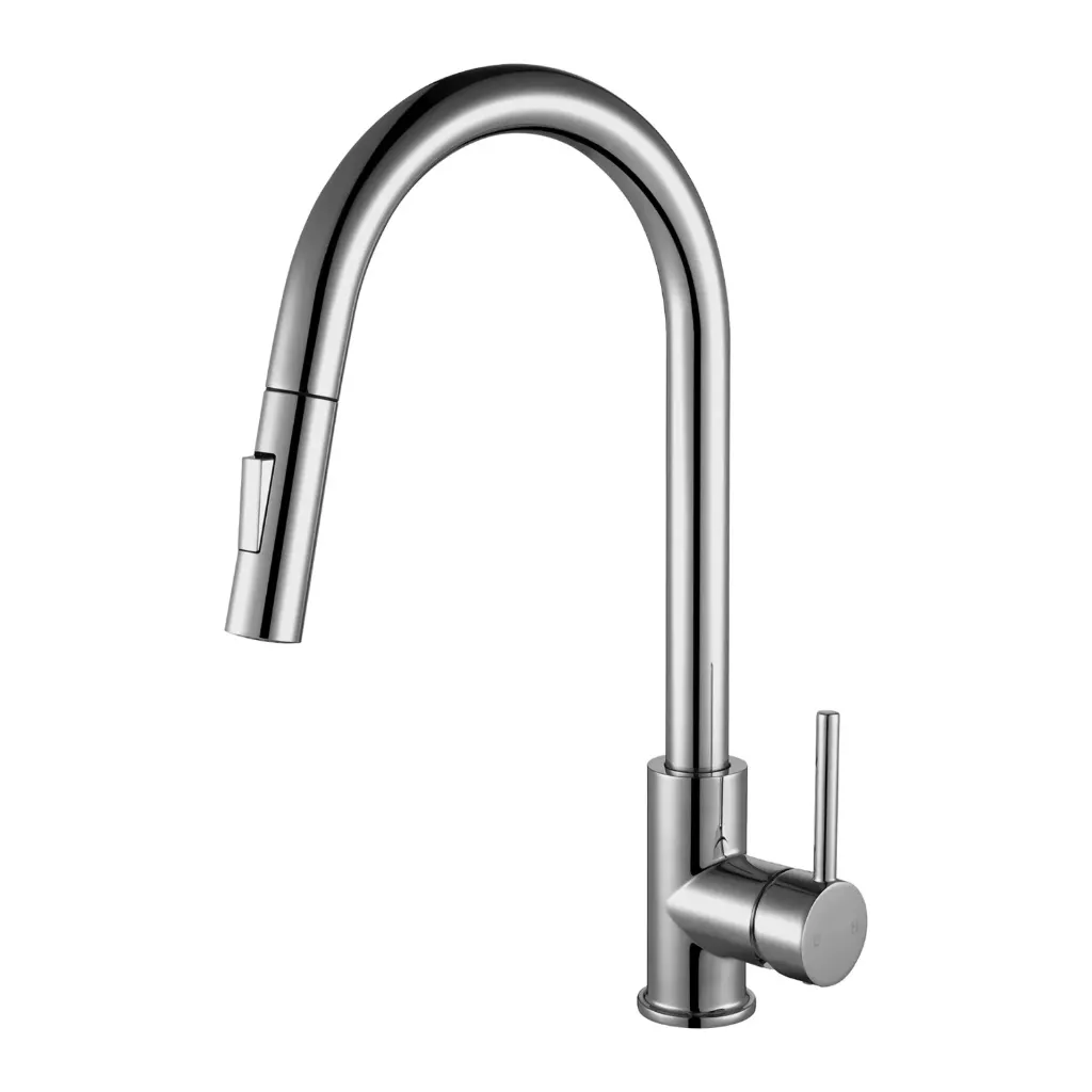 [AGU-MONROE-C] Monroe-C Robinet de cuisine à bec rétractable double jet fini chrome
