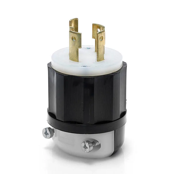 [LEV2711] Prise mâle verrouillable 30 A 125/250V NEMA L14-30P 3P 4 fils noir/blanc