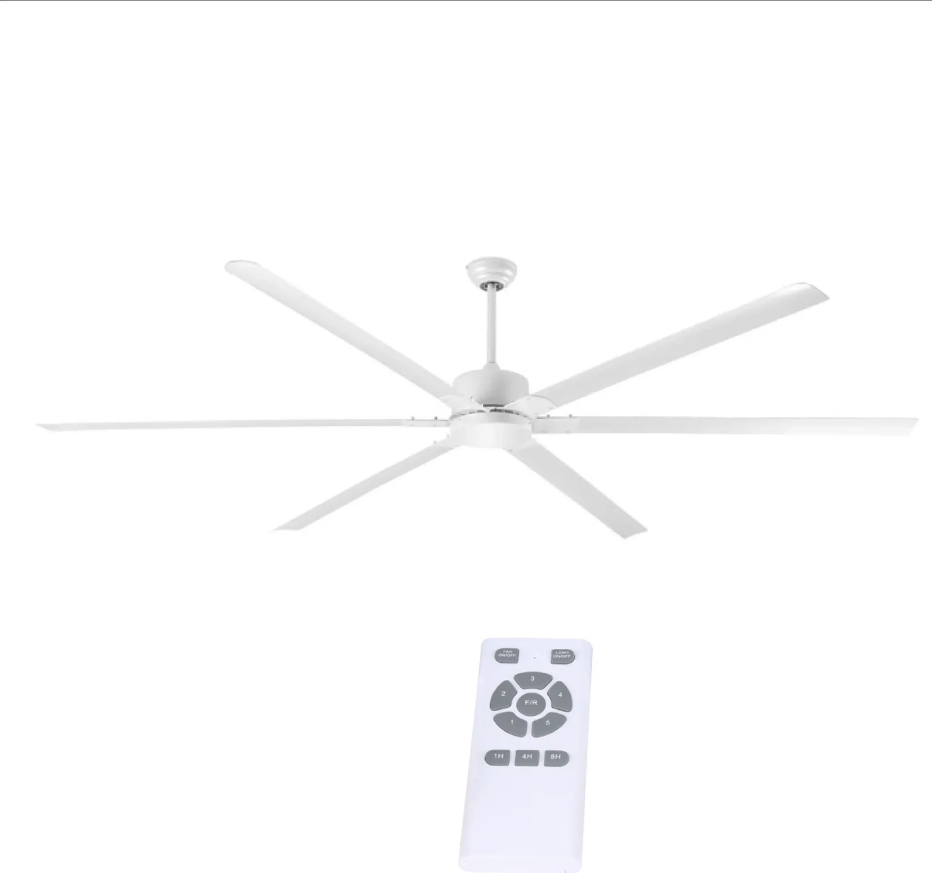 [CNM-CP96WH] THE FanBOS Ventilateur de plafond industriel 96" DC blanc avec télécommande