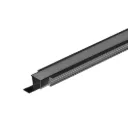 Aluminum profile for recessed LED strip with waterproof IP65 lens black 8'.