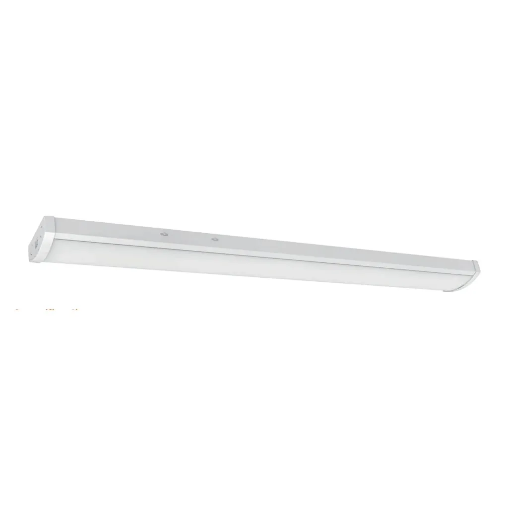 [VO-WR5FT4W50-347-5WAY-L-S] Luminaire DEL en surface de 4' avec lentille enveloppante et détecteur d'occupation 50W/ 45W/ 40W/ 30W/25W sélectionnable 5 CCT sélectionnable 120-347V graduable 0-10V