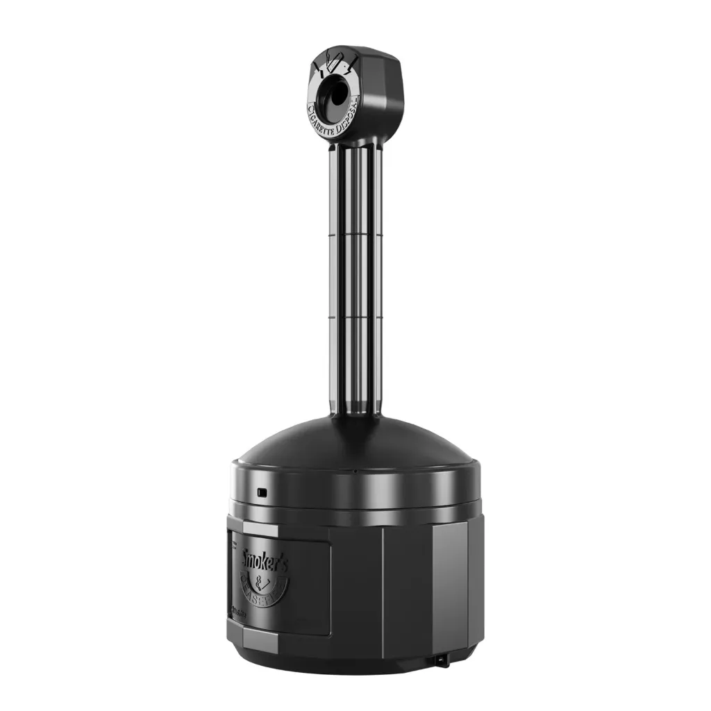 [JUS-26800D] Smoker's Ceasefire® 4 Gallon Black Floor Ashtray