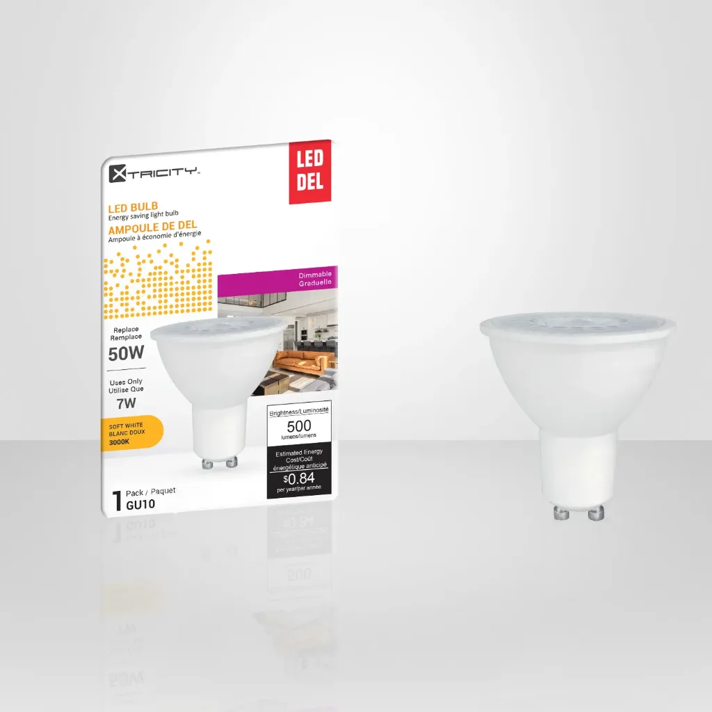 [XTR-1-40080] Ampoule DEL GU10 7W 3000K 120V