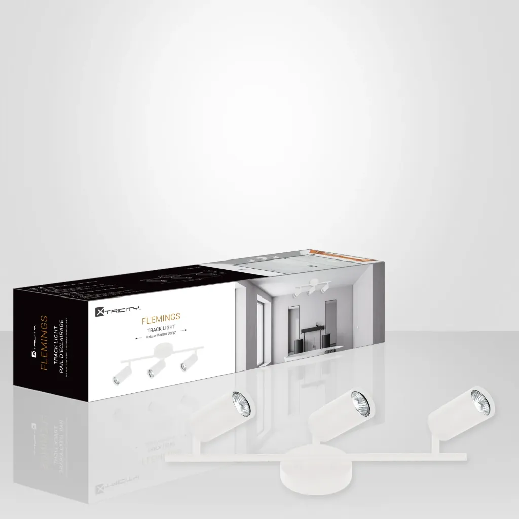 Flemings Plafonnier sur rail à 3 têtes orientables blanc
