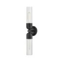 Soren two-light wall sconce, wide, black