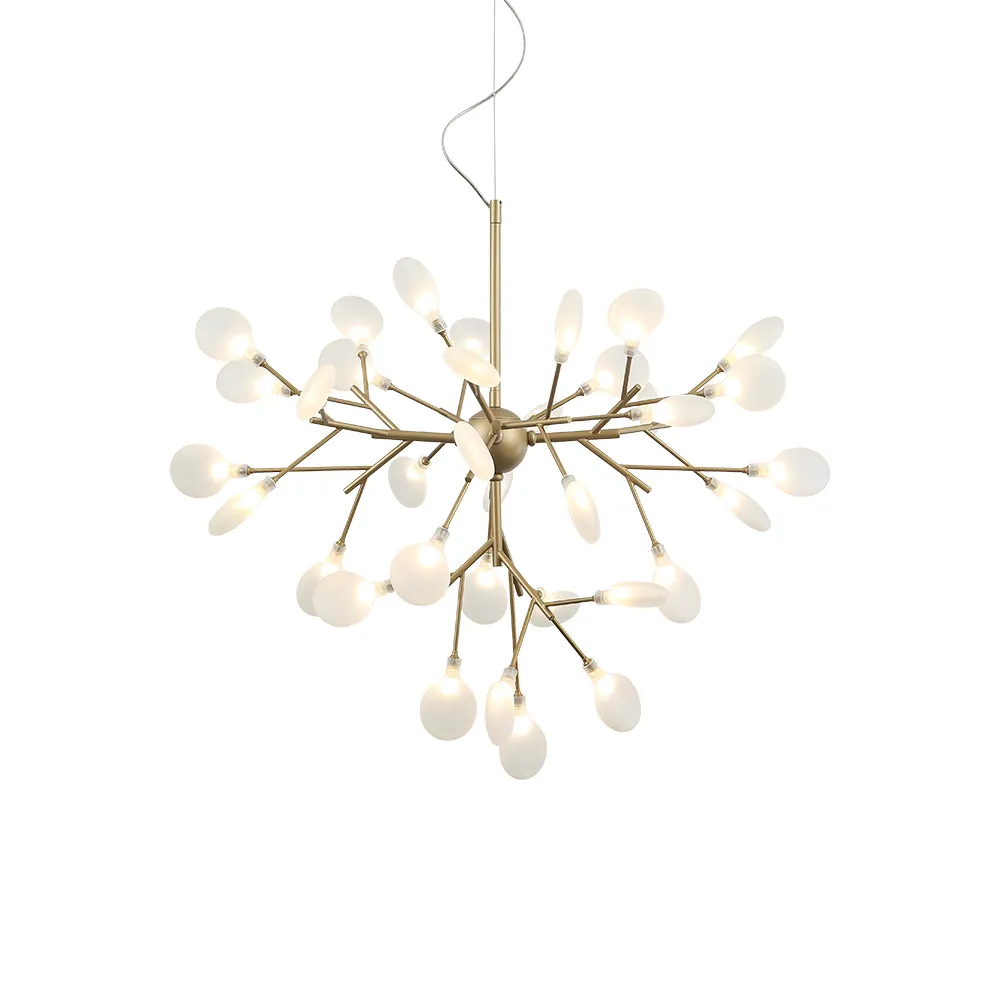 Hydrangea Bloom Chandelier 30" 35 x G4 12V finit doré