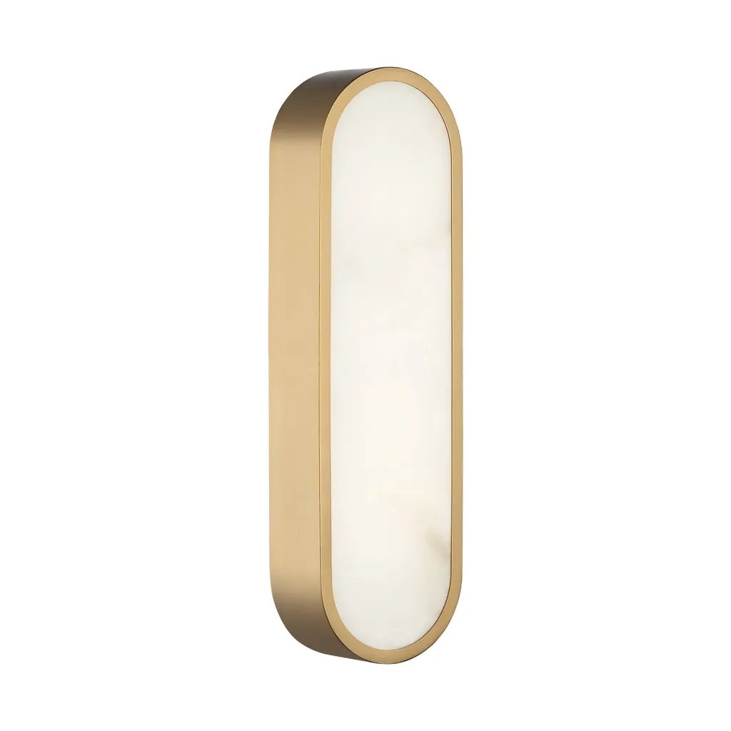 Marblestone Applique murale DEL 16" 12W 3CCT sélectionnable 120V Étain doré et albâtre