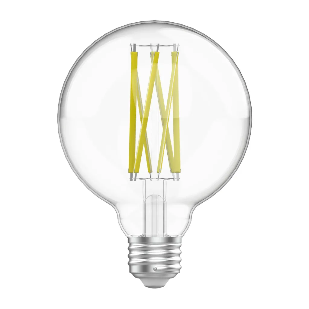 Ampoule DEL filamentée G30 9W 1000lm 3000K E26 120V graduable