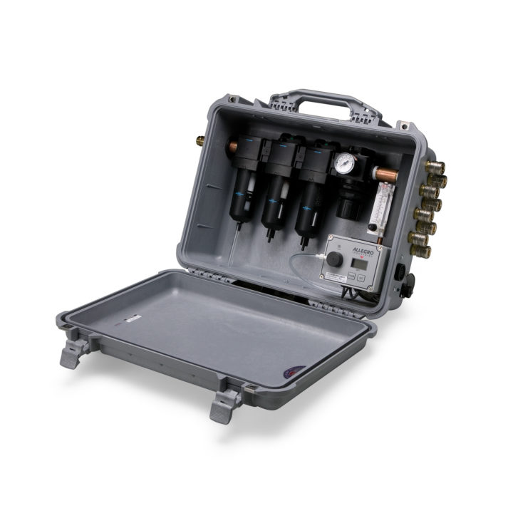 Eight-worker transport air filter panel with AC/DC CO monitor