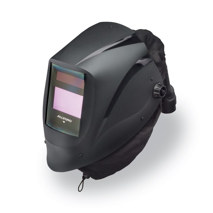 EZ Air Black Welding Helmet with Overhead Gear and ADF X54V