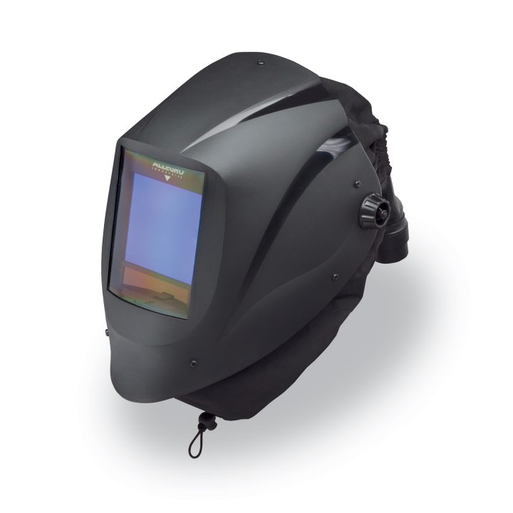 EZ Air Black Welding Helmet with Overhead Gear and ADF X81V