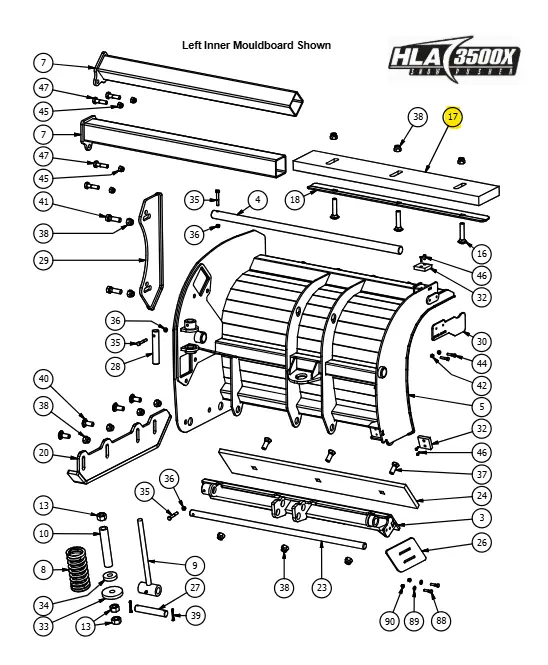 [HLA-LP-101954] Inner Mouldboard rubber edge