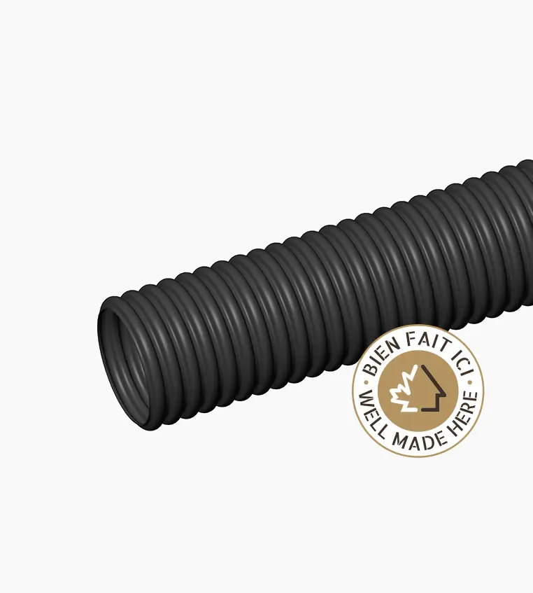 [SOL-100664] Tuyau de drain non-perforé noir 6" x 30m