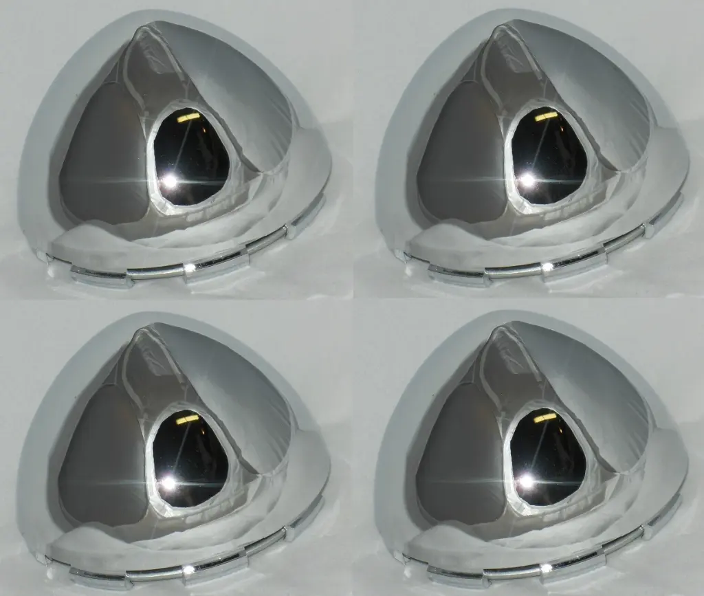 Bullet Dome Chrome Wheel Center Cap with Snap Ring 614-3072 / MT100K81 / F012-04 pack of 4