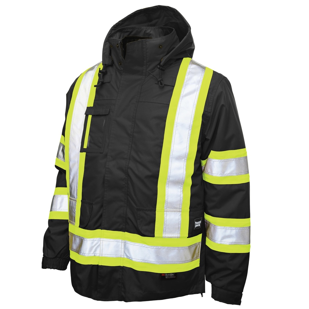 [TUD-S426-BLK-XXS] S426 Poly Oxford « 5-in-1 » Tough Duck – Safety jacket (Black, Standard, TT-Small)