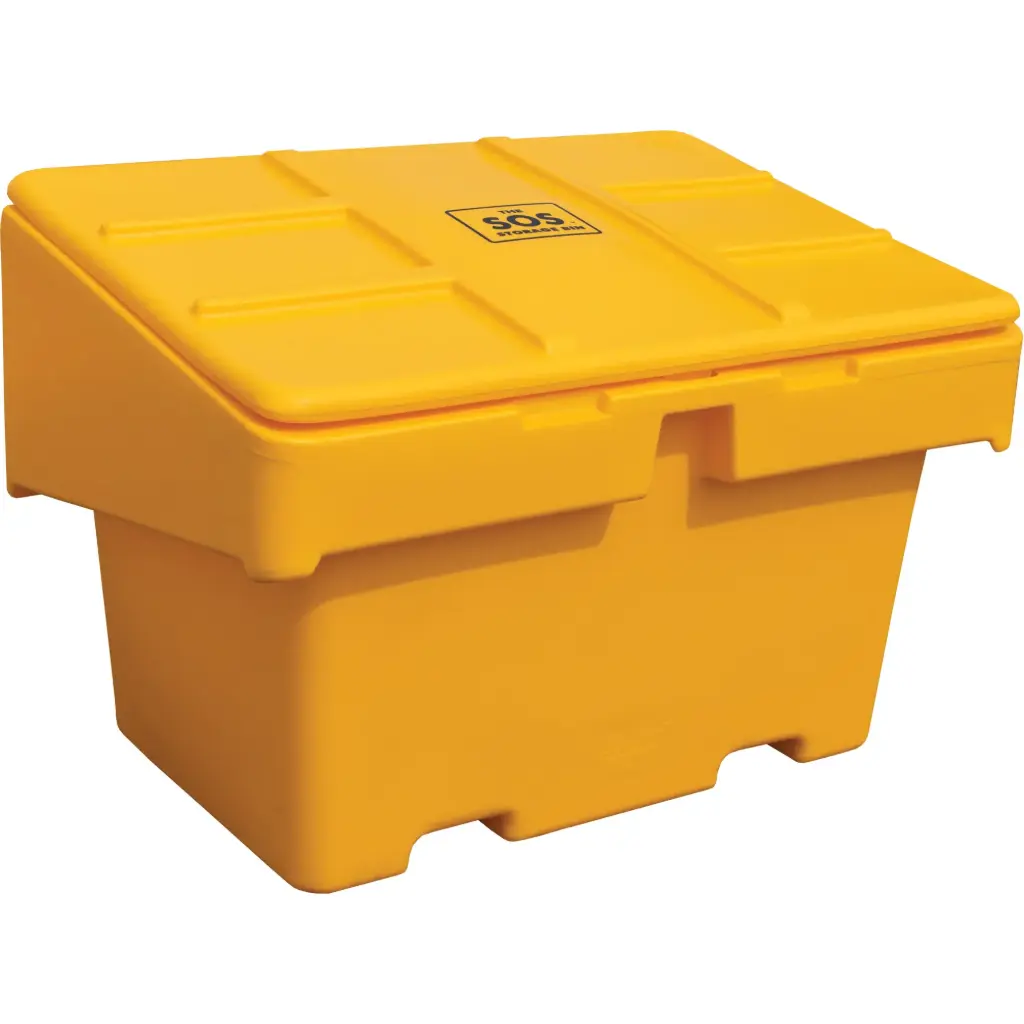 SOS 18 Storage Bin, 18.5 cu ft, yellow, with hasp