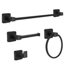 Bathroom accessory set – 4 pieces, matte black finish