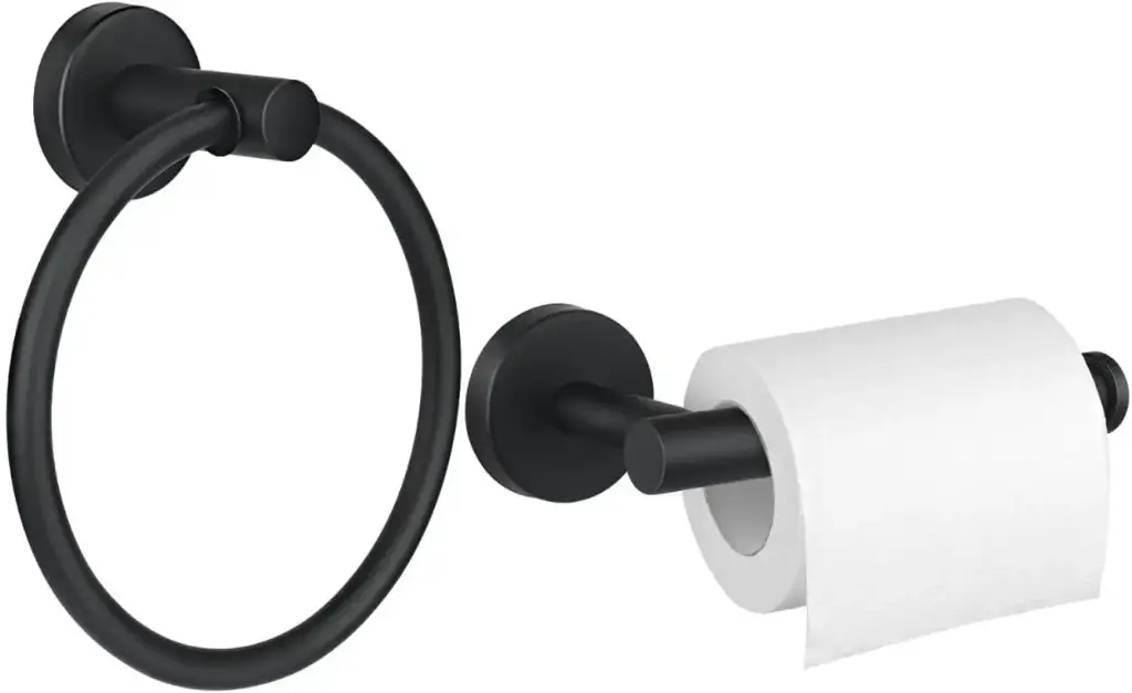 Bathroom accessory set – 2 pieces matte black