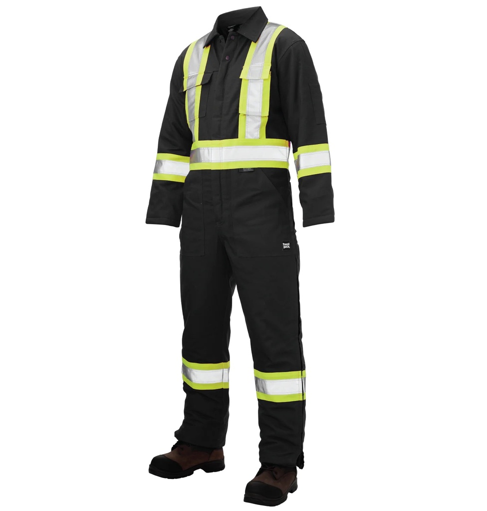 [TUD-S78711-BLACK-XS] Combinaison de sécurité en duck isolé haute-visibilité S787 (Noir, Taille Standard, T-Petit)