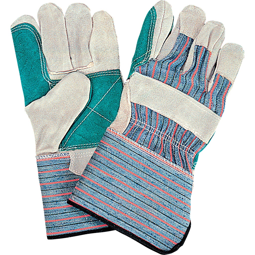 [ZEN-SM579] Gants d'ajusteur de qualité standard à paume double taille Grand poignet Manchette doublure Coton