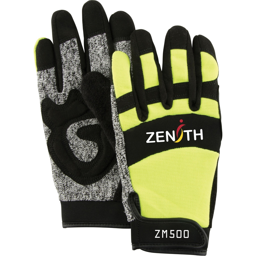 [ZEN-SDP434] Gants de mécanicien ZM500 haute visibilité résistants aux coupures taille Grand