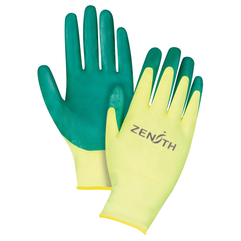 [ZEN-SEI855] Gants de première qualité ZX-3 taille 2T-Grand/11 Nylon paume enduite de Nitrile