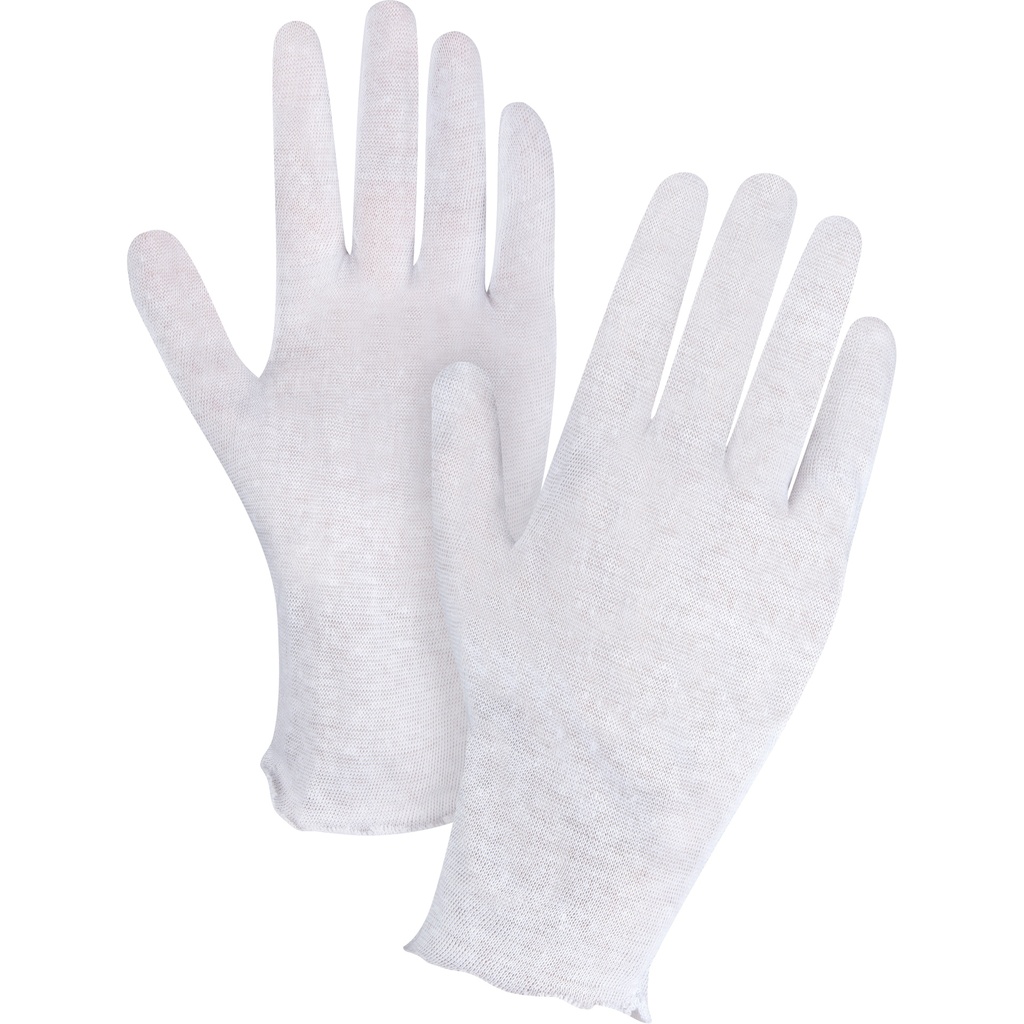 [ZEN-SEE784] Gants d'inspection légers taille Hommes Poly/coton poignet Non ourlé