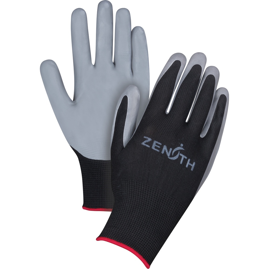 [ZEN-SAP934] Gants enduits confortables de première qualité taille T-Grand/10 Polyester paume enduite de Nitrile
