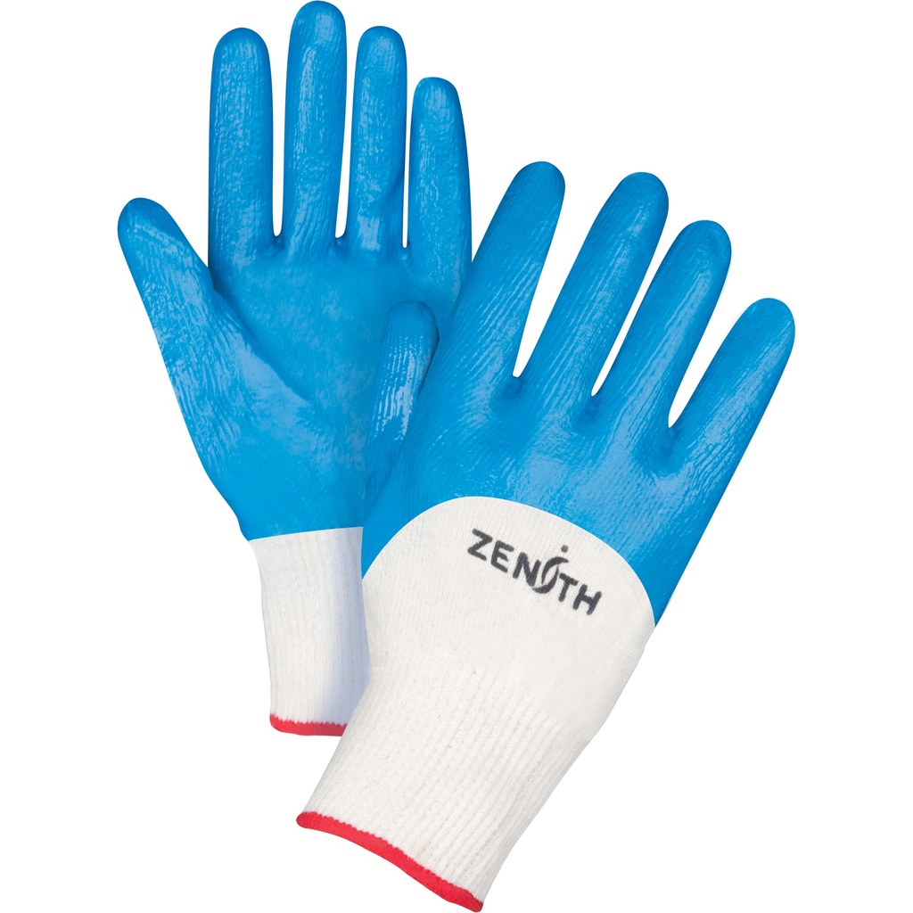 [ZEN-SAM646] Gants enduits et tricotés sans coutures de poids moyen taille Petit/7 Coton paume enduite de Nitrile