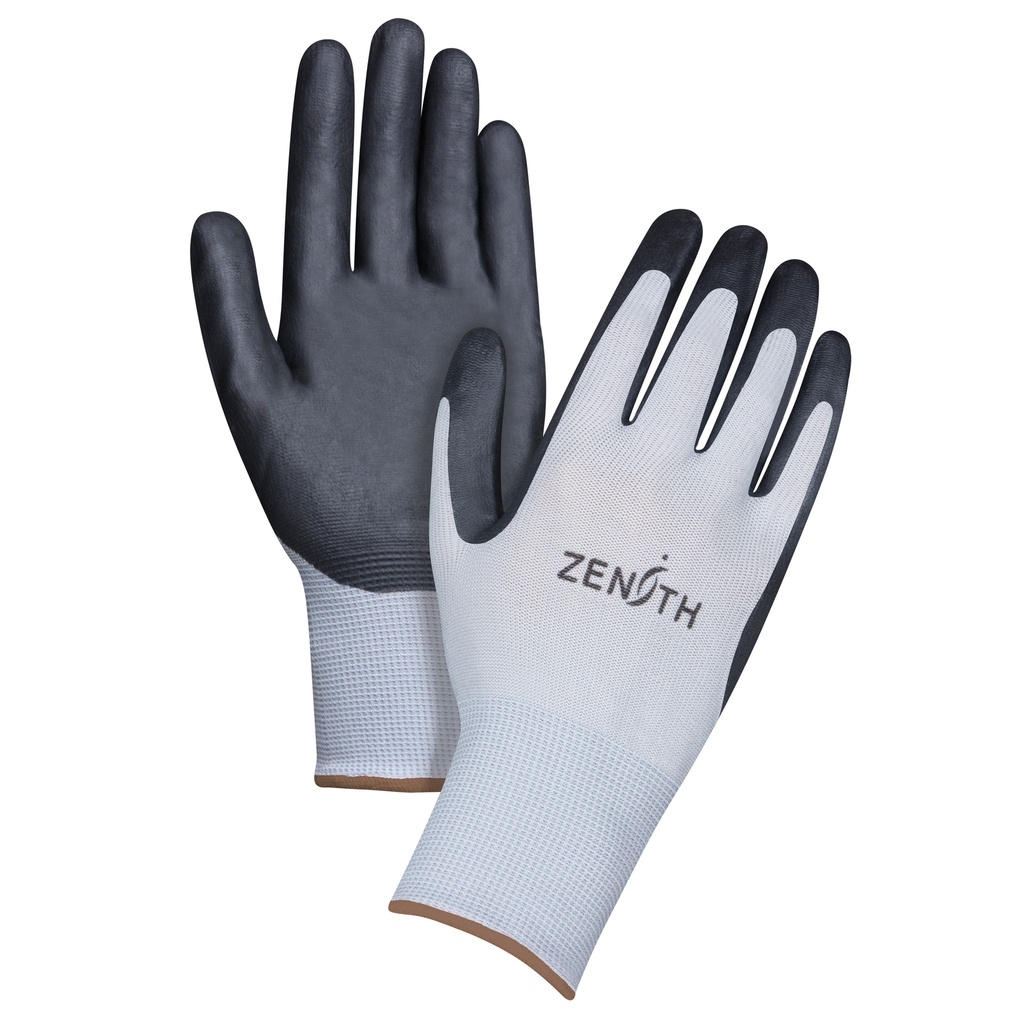 [ZEN-SBA614] Gants légers enduits et respirants taille Grand/9 Polyester paume enduite de Mousse de nitrile