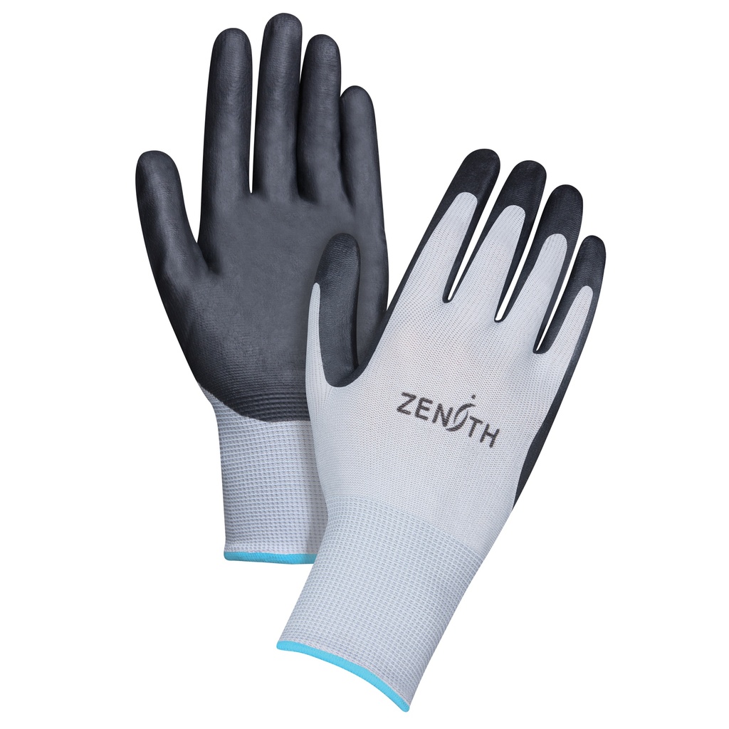 [ZEN-SBA615] Gants légers enduits et respirants taille T-Grand/10 Polyester paume enduite de Mousse de nitrile