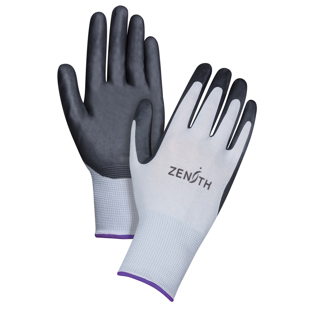 [ZEN-SBA611] Gants légers enduits et respirants taille T-petit/6 Polyester paume enduite de Mousse de nitrile