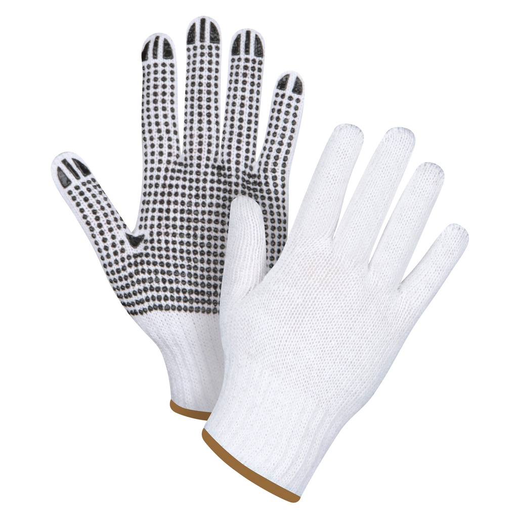 [ZEN-SAN491] Gants tricotés à pois taille Grand Poly/coton paume enduite de Un côté