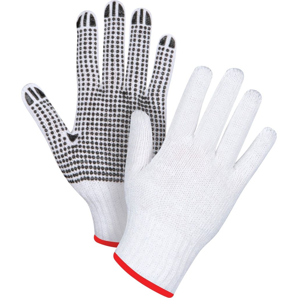 [ZEN-SAN489] Gants tricotés à pois taille Petit Poly/coton paume enduite de Un côté
