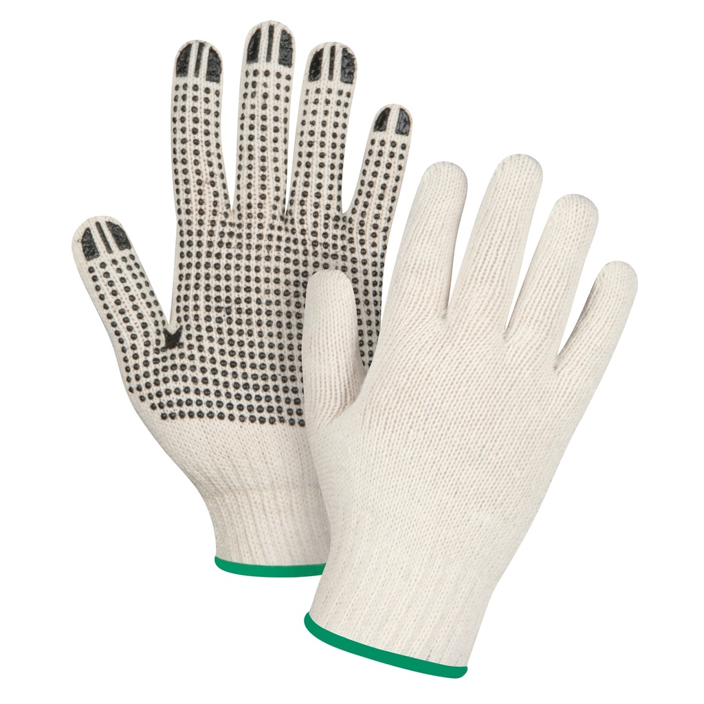 [ZEN-SEE940] Gants tricotés de poids lourd taille Moyen Poly/coton paume enduite de Un côté