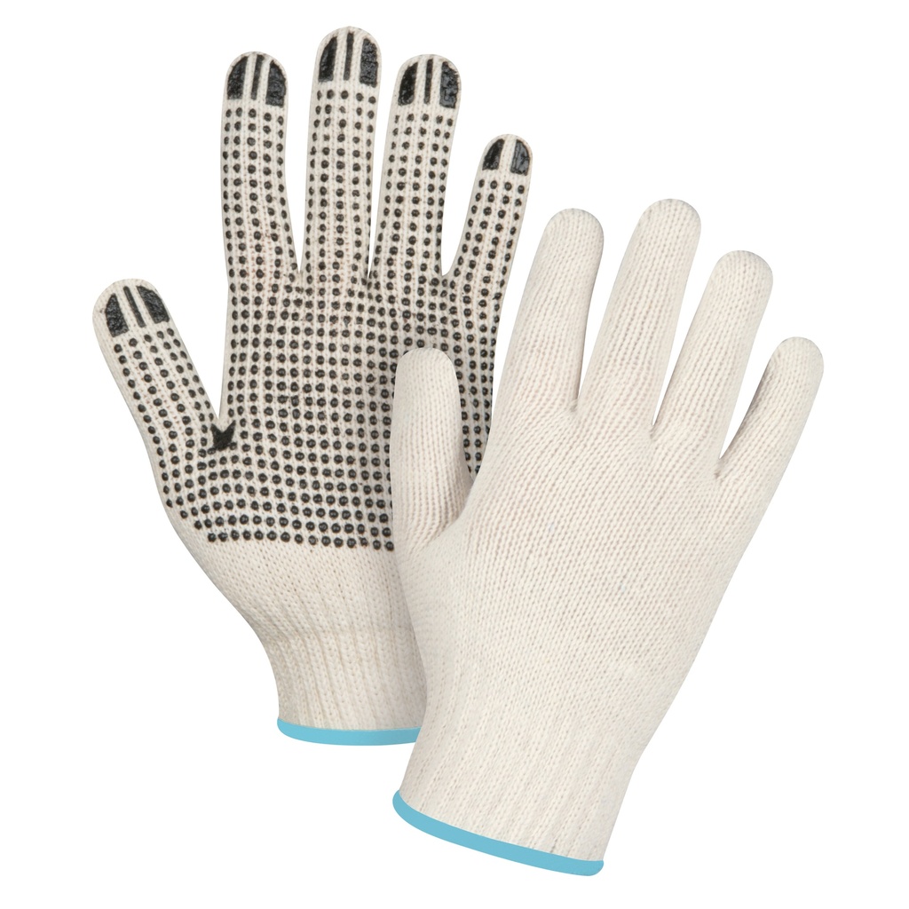[ZEN-SEE942] Gants tricotés de poids lourd taille T-Grand Poly/coton paume enduite de Un côté